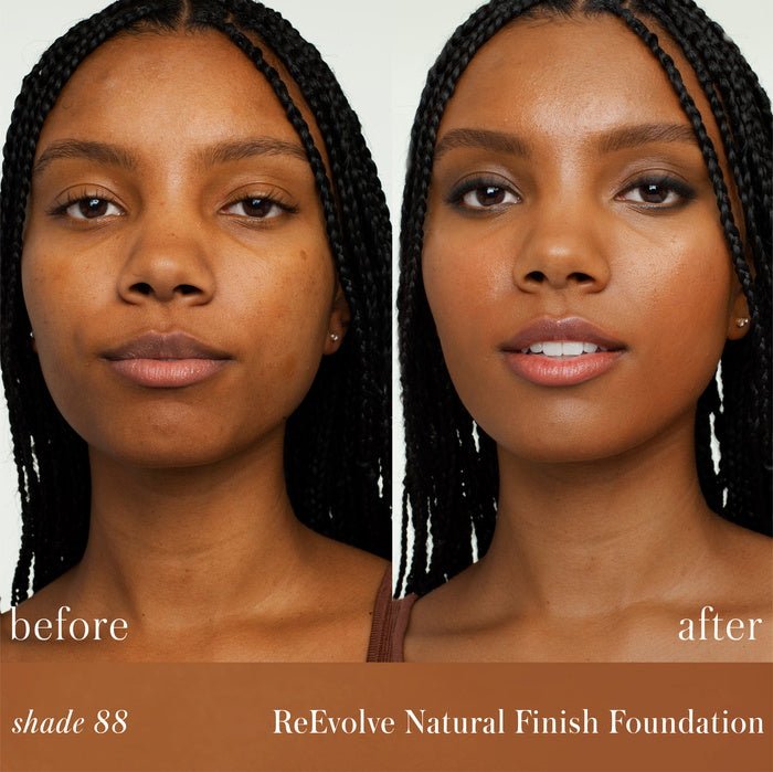 ReEvolve Natural Finish Liquid Foundation 88 before after