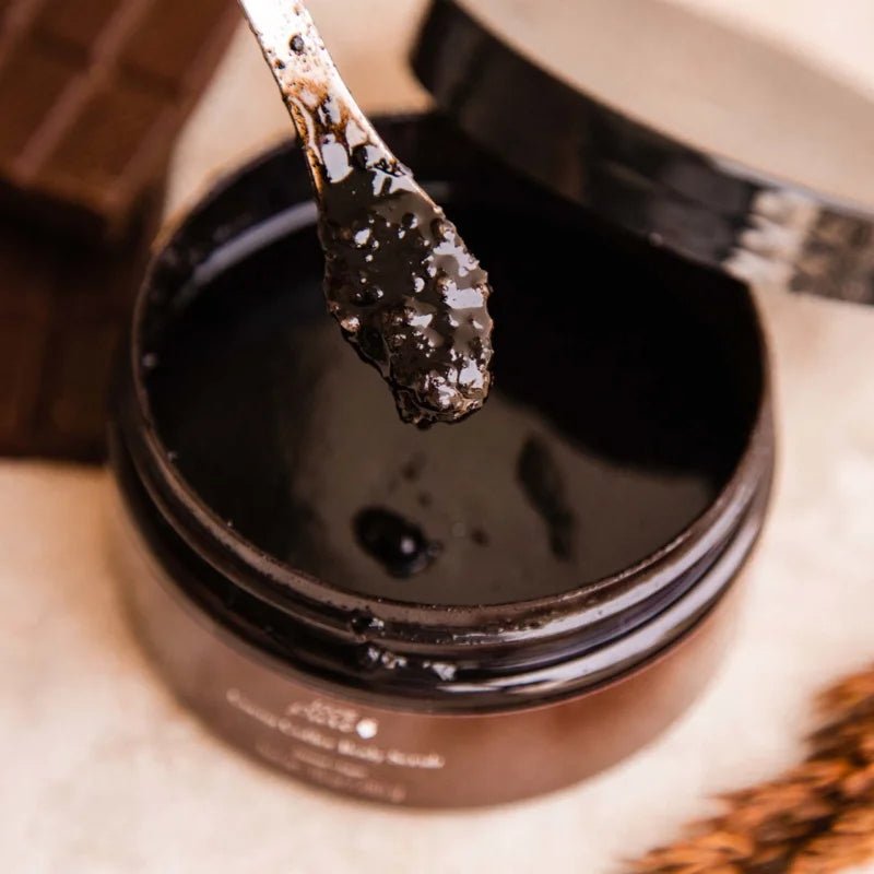 100% Pure Cocoa Coffee Body Scrub open jar