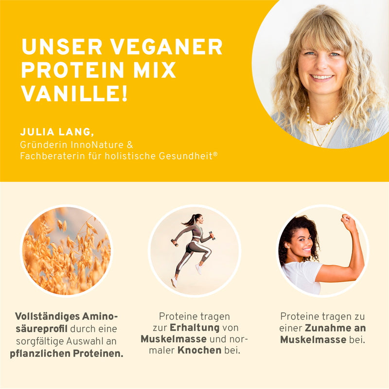 Innonature Veganer Protein Mix Superfood Shake Vanille - Wirkung