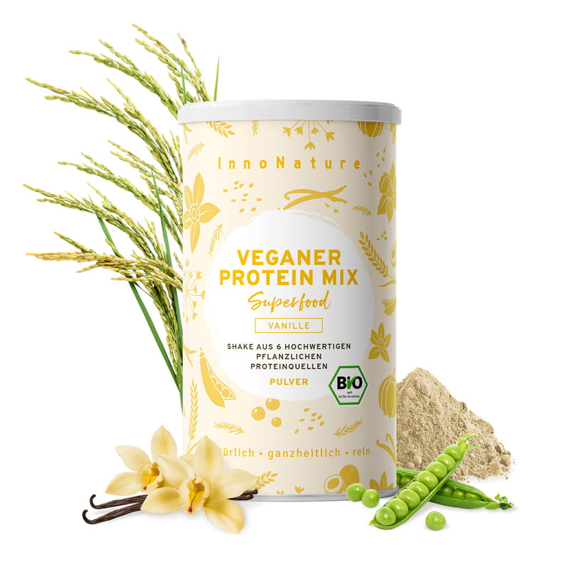 Innonature Veganer Protein Mix Superfood Shake Vanille - Titelbild