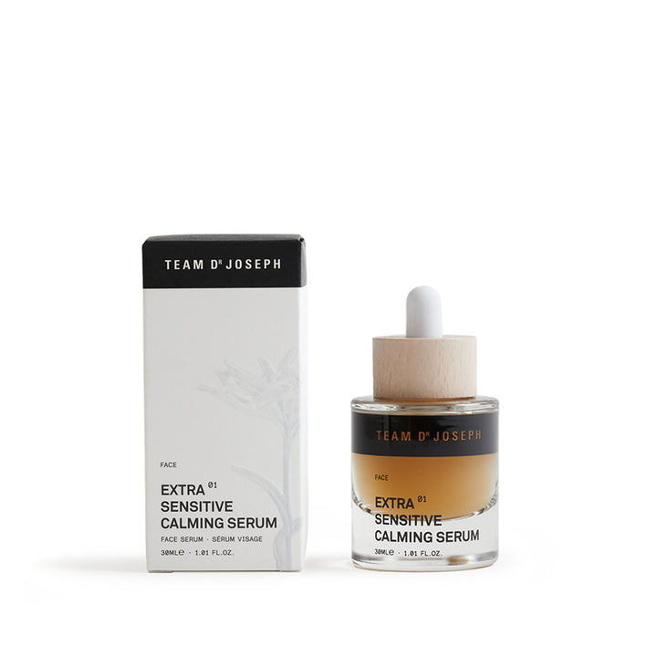 Team Dr. Joseph Extra Sensitive Calming Serum - Flasche mit Verpackung