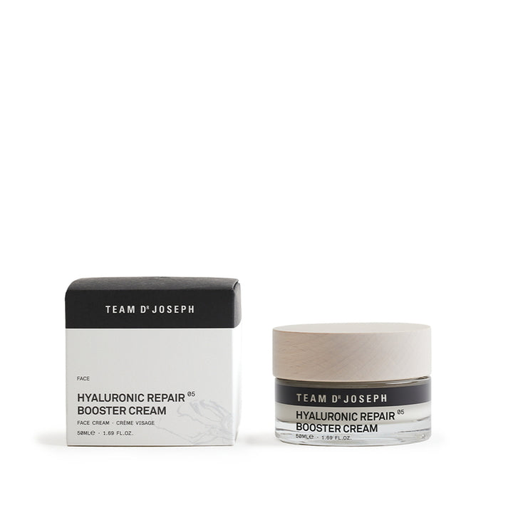 Team Dr. Joseph Hyaluronic Repair Booster Cream - Freisteller mit Verpackung