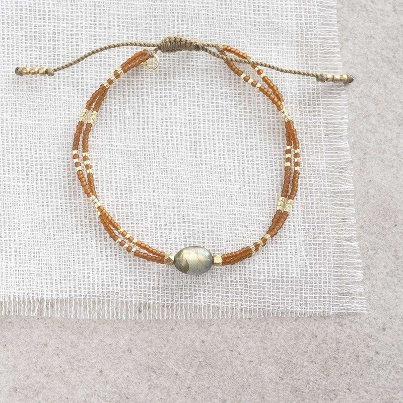 Glimmer Labradorite Gold Bracelet Mood 2