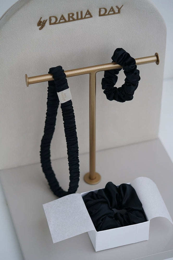 Silk Headband Midnight Black Kollektion