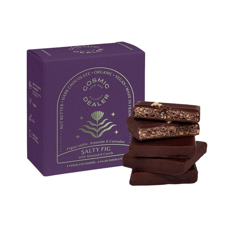 Box of 4 Chakra Chocolates - Salty Fig and Almonds