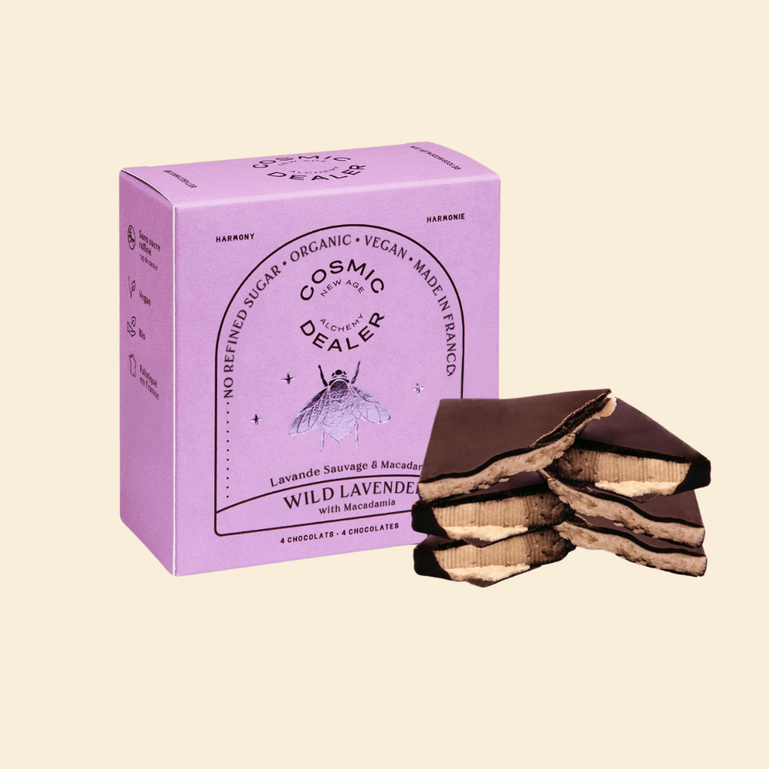 Box of 4 Chakra Chocolates - Wild Lavender and Macadamia