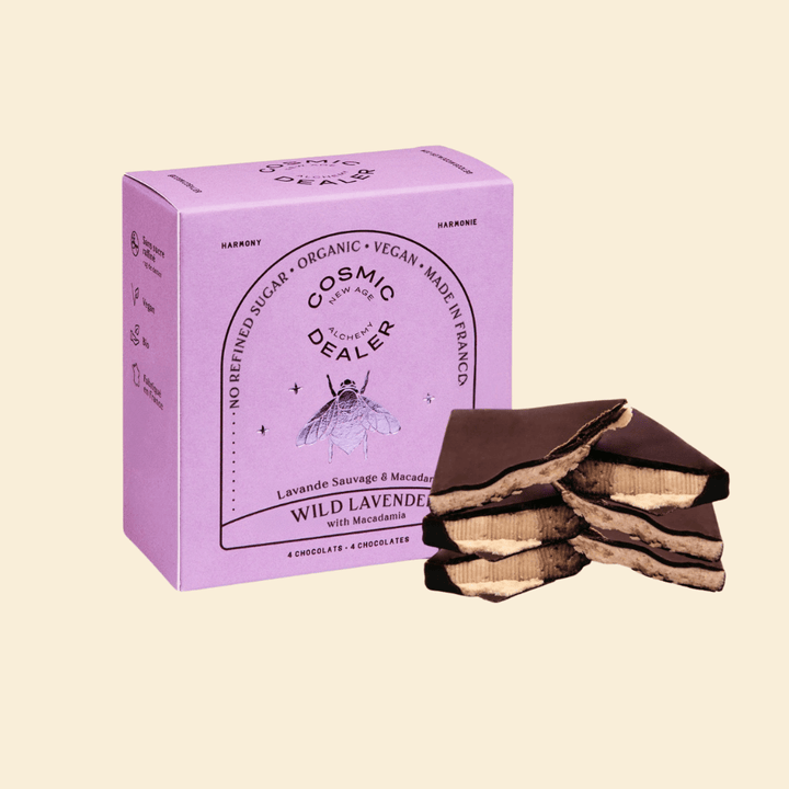 Box of 4 Chakra Chocolates - Wild Lavender and Macadamia