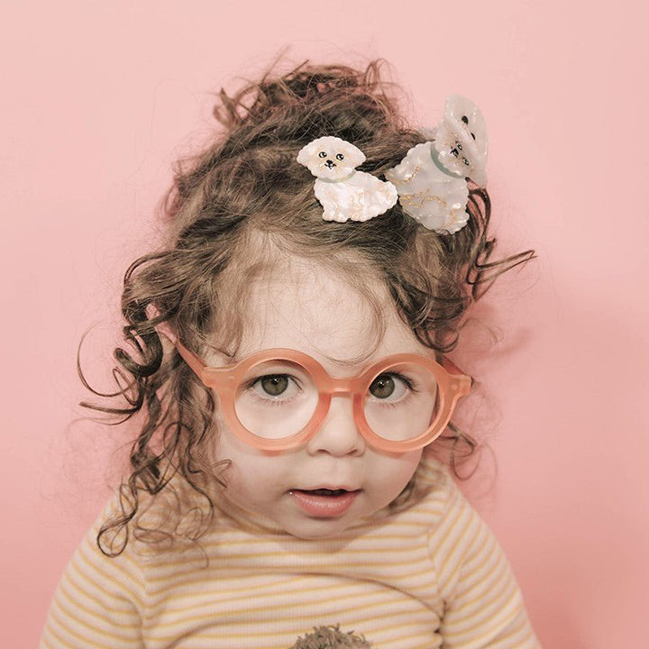 Bichon Hair Clip im Haar