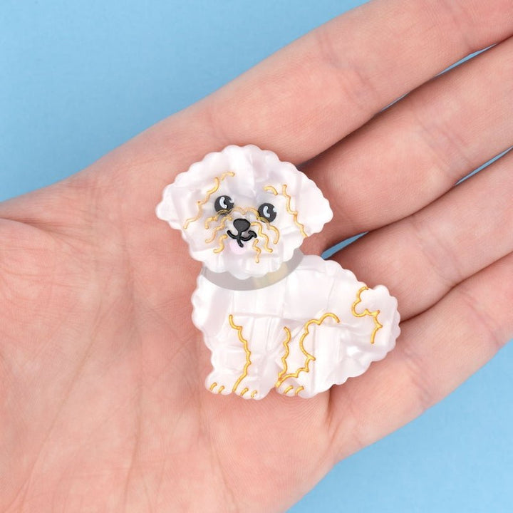 Bichon Hair Clip - size