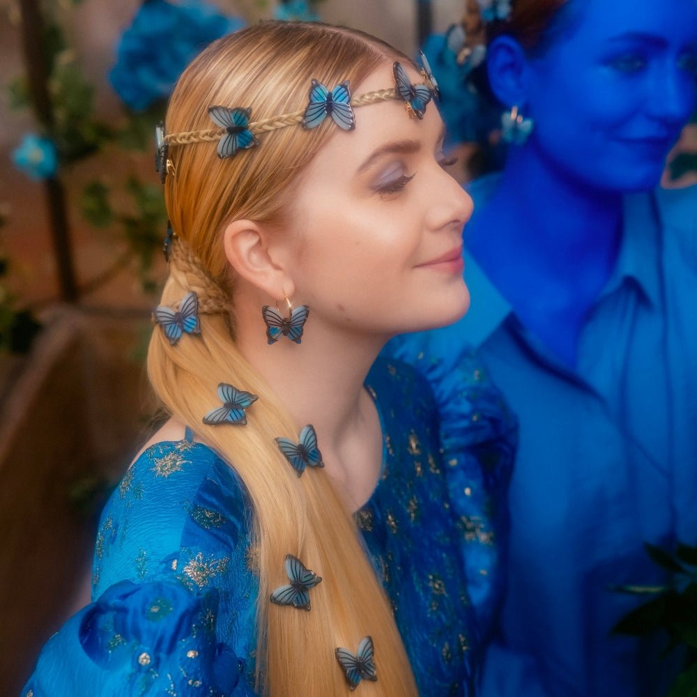 Coucou Suzette Blue Butterfly Earrings - Mood