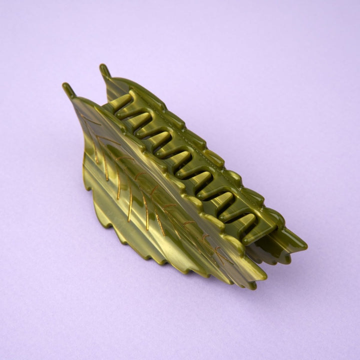 Coucou Suzette Chestnut Leaf Hair Claw - Details Klammer