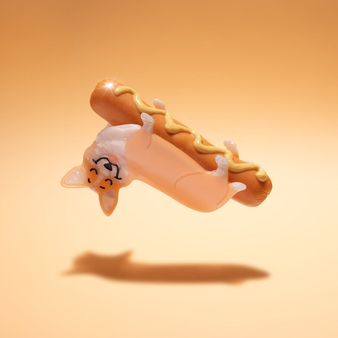 Coucou Suzette Corgi Hair Claw - Corgi Hotdog Mood