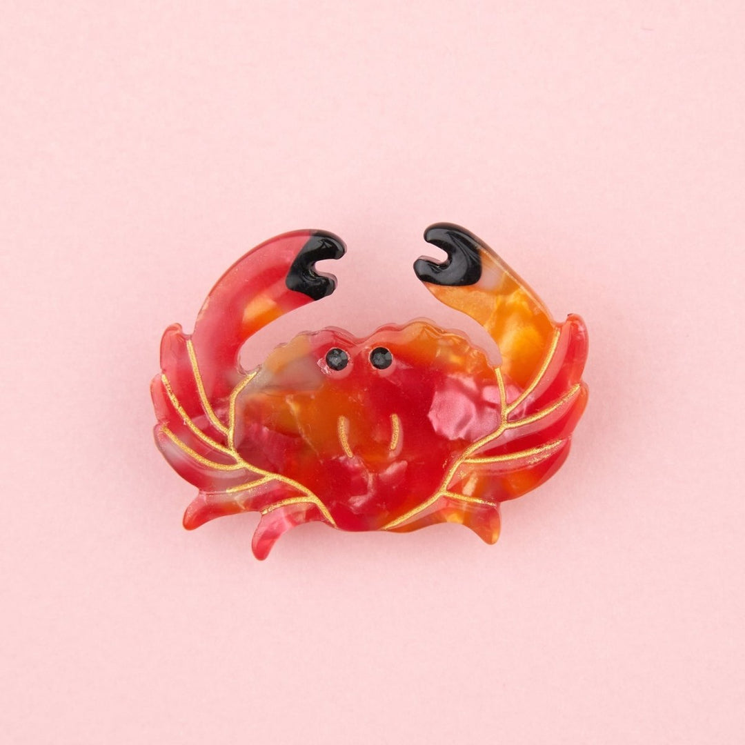 Coucou Suzette Crab Hair Clip - Produktbild rosa Hintergrund