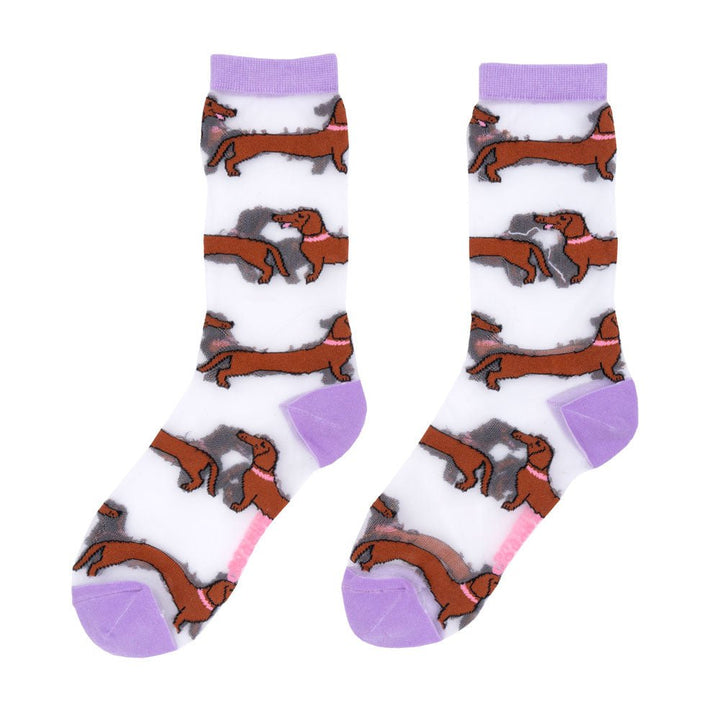 Coucou Suzette Dachshund Sheer Socks - Freisteller