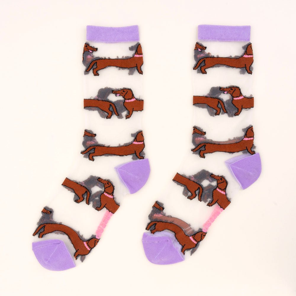 Coucou Suzette Dachshund Sheer Socks - Produktbild
