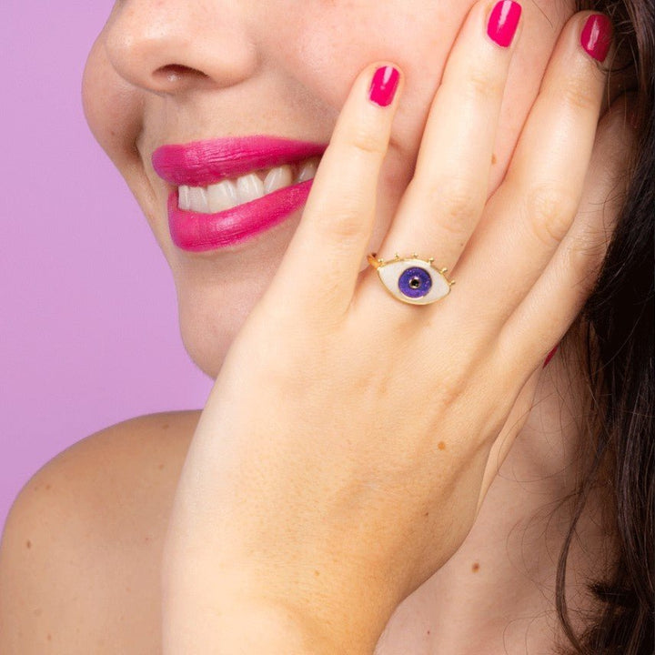 Coucou Suzette Eye Mood Ring - Happy Mood