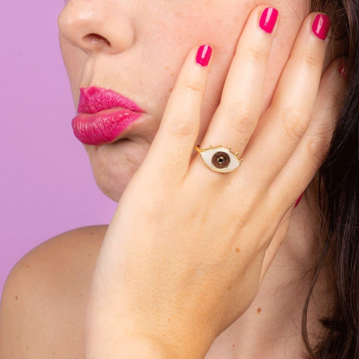 Coucou Suzette Eye Mood Ring - bedrückte Stimmung