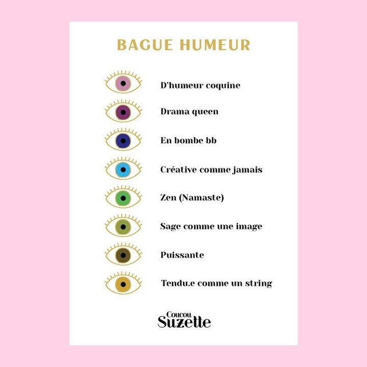 Coucou Suzette Eye Mood Ring - Stimmungen Übersicht