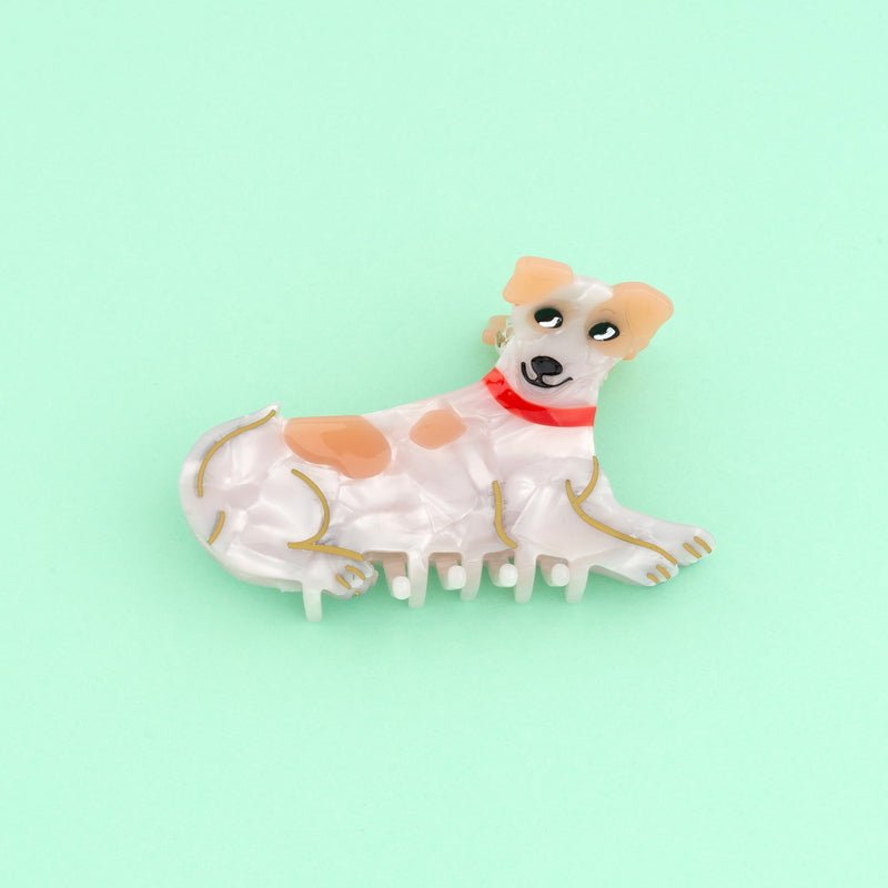 Jack Russel Hair Claw with background