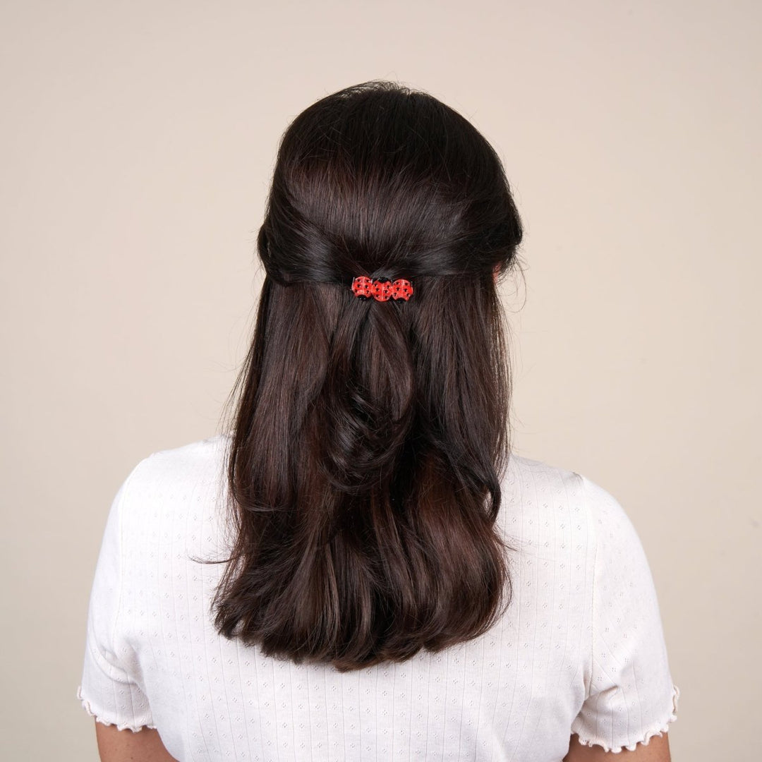 Coucou Suzette Ladybug Hair Clip - Model Tragebild