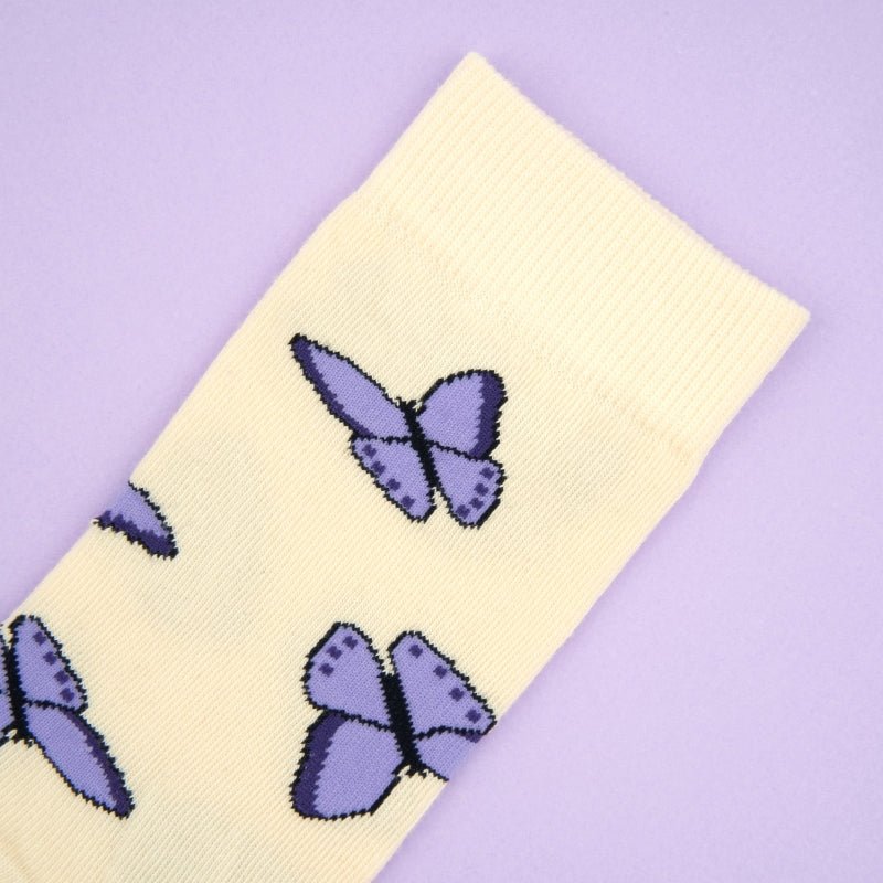 Coucou Suzette Purple Butterfly Socks - Produktbild