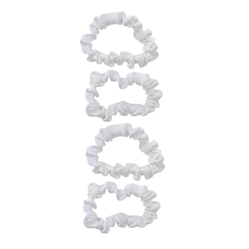 Bundle Mini Scrunchies Silk Weiß