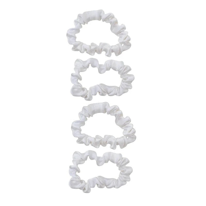 Bundle Mini Scrunchies Silk Weiß