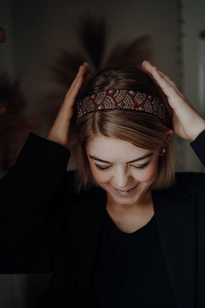 Die Haarbanduschi Anne Rot-Gold