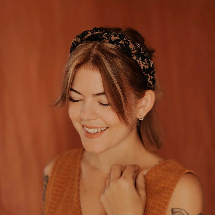 Haarreif Elisabeth Oriental Dunkelblau Braun Model 3