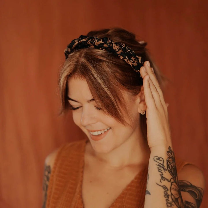 Haarreif Elisabeth Oriental Dunkelblau Braun Model 4