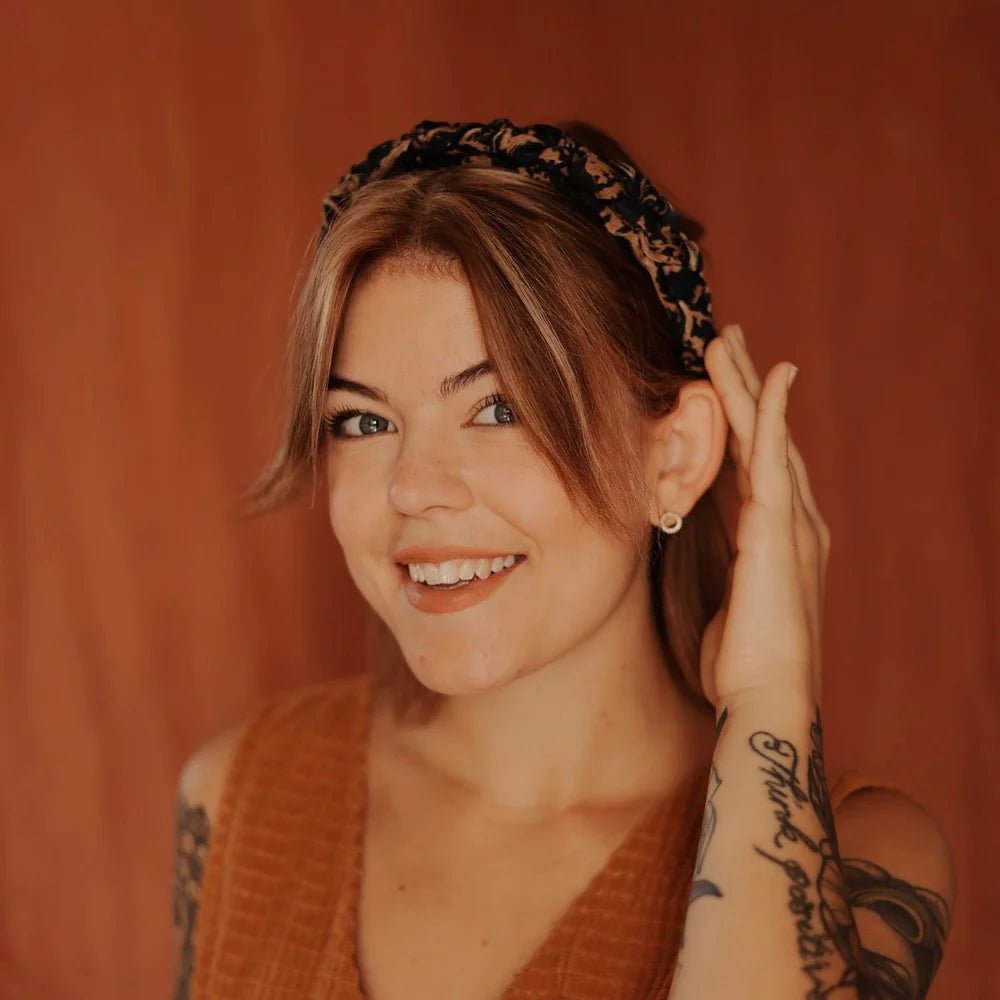 Haarreif Elisabeth Oriental Dunkelblau Braun Model 2