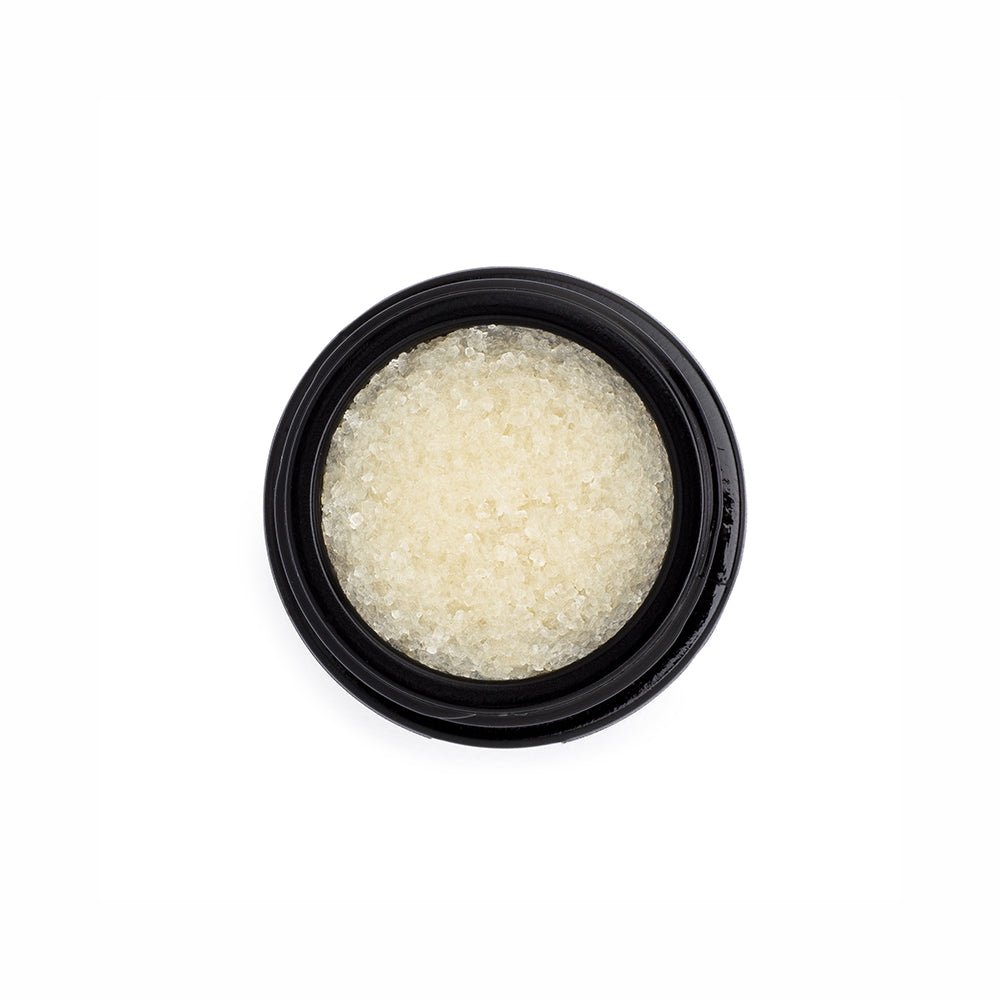 Henné Organics Lip Exfoliator Lavender Mint open jar