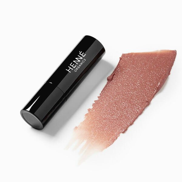 Henné Organics Luxury Lip Tint - Bare - product and swatch