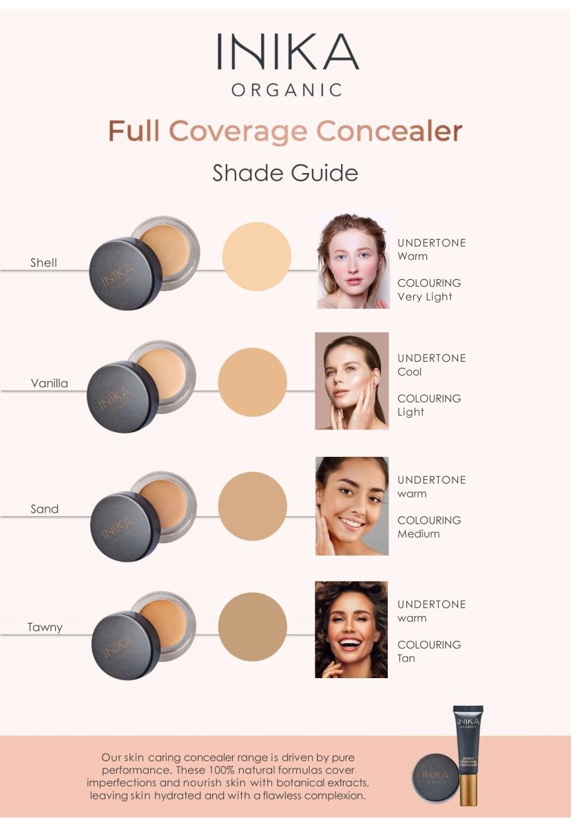 INIKA Organic Full Coverage Concealer - Shadefinder