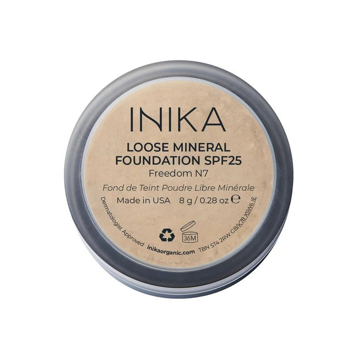 INIKA Organic Loose Mineral Foundation SPF 25 - Rückseite