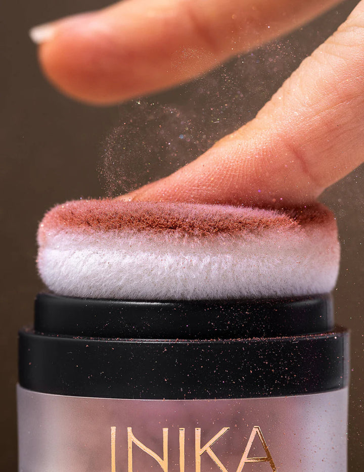 INIKA Organic Mineral Blush Puff Pot Rosy Glow - Mood Close-up