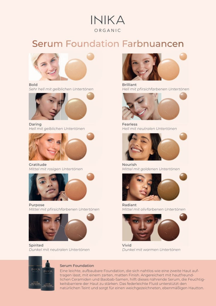 INIKA Organic Serum Foundation - Shadefinder