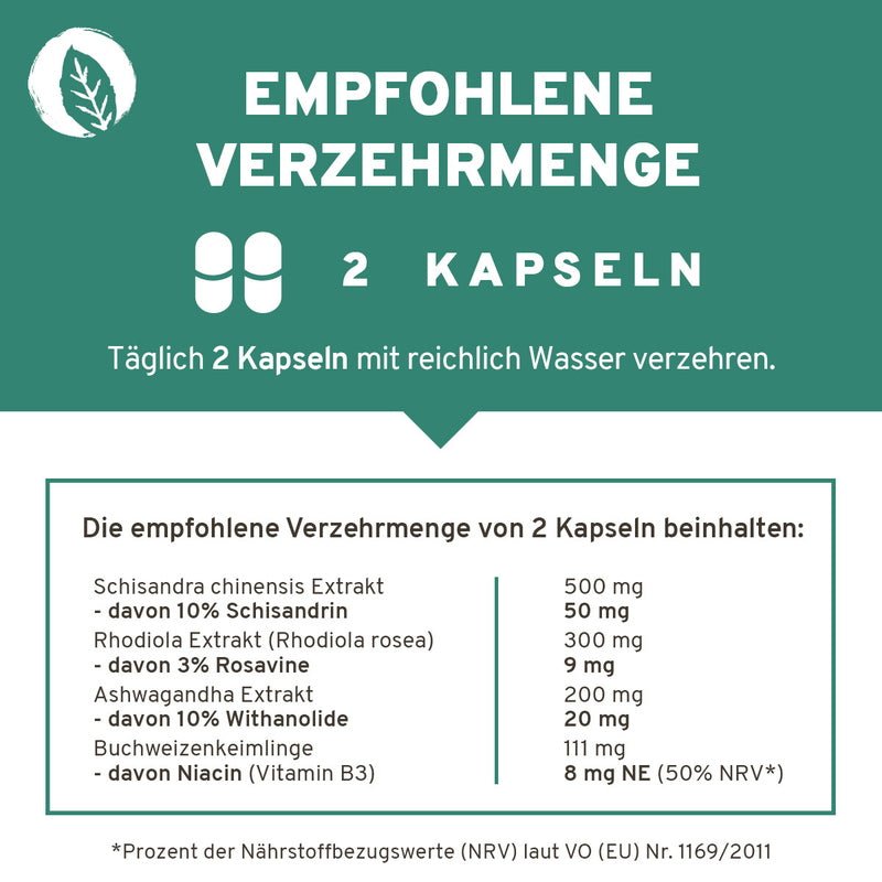 Innonature Anti Stress Kapseln Verzehrmenge