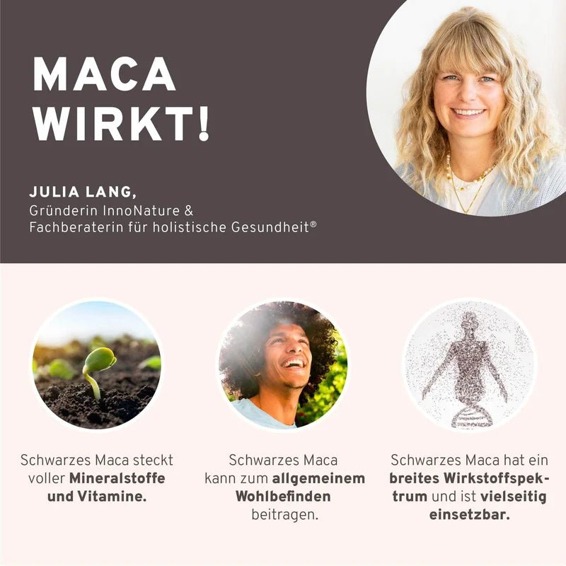 Innonature Bio schwarzes Maca-Extrakt Kapseln - Wirkung