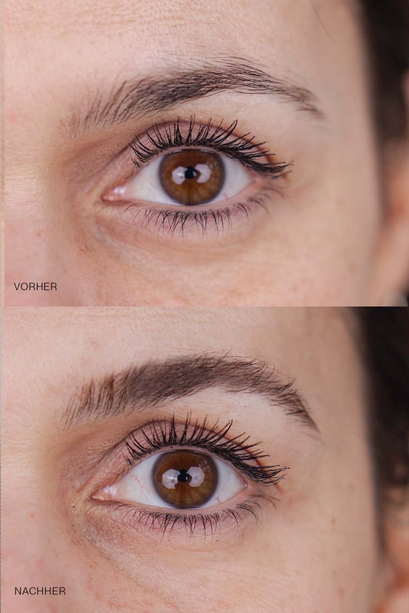 Jacks Beauty Line Brow Mascara - Brown Vorher und Nachher