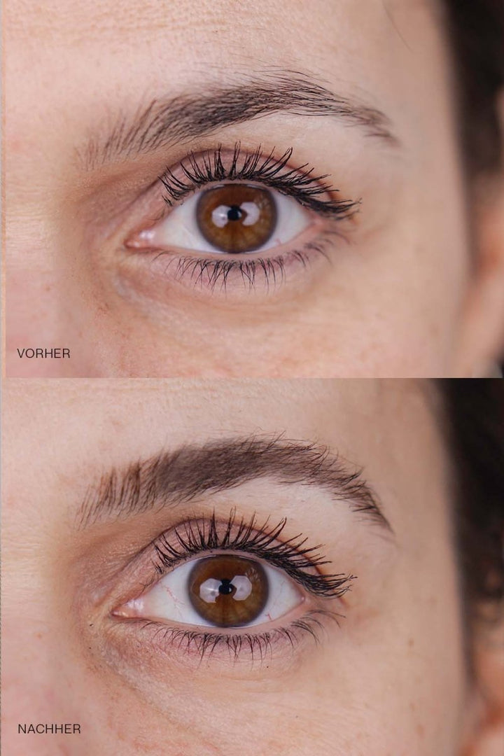 Jacks Beauty Line Brow Mascara - Brown Vorher und Nachher
