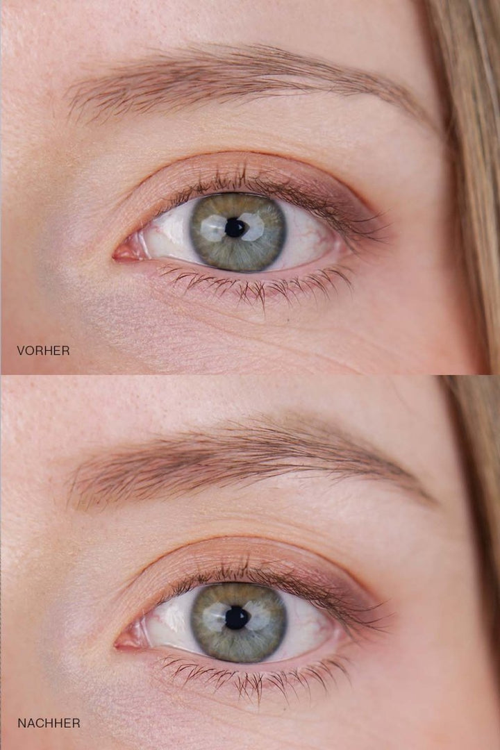 Jacks Beauty Line Eyebrow Pencil - Taupe Vorher und Nachher