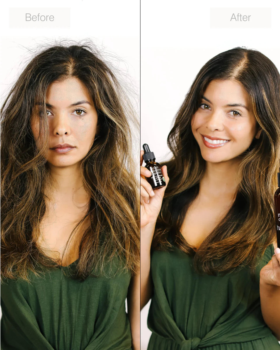 Nourishing Defrizzer for Dry Hair Before and After