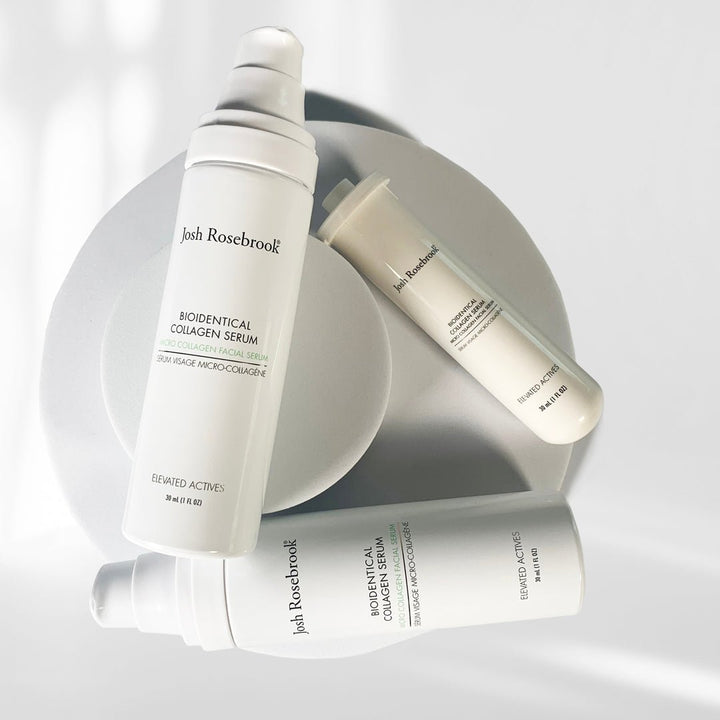 Josh Rosebrook Bioidentical Collagen Serum - Flasche und Refill