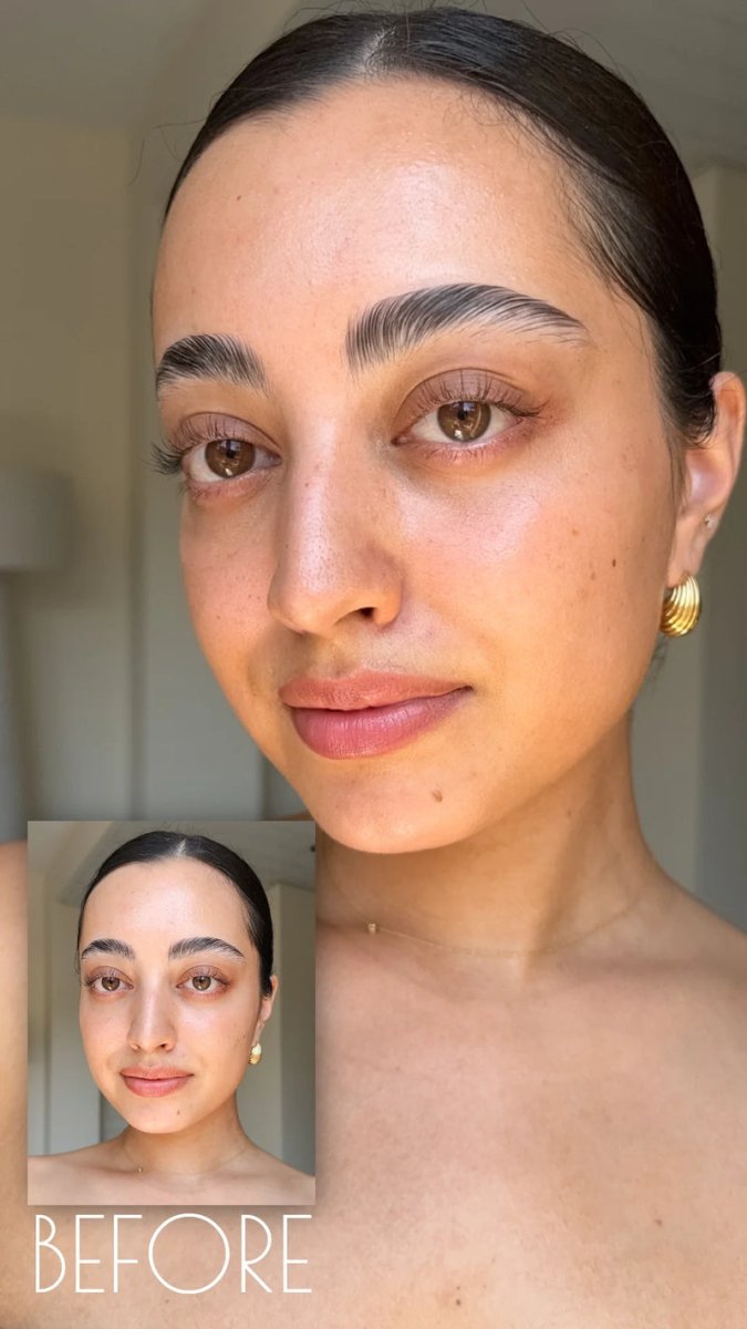 Le Beach Holliday Skin Instant Hydrating Tan Glow Serum - Vorher und Nachher