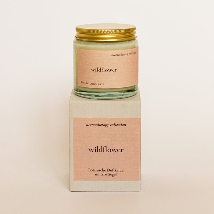 Lima Cosmetics Wildflower Aromakerze mit Verpackung