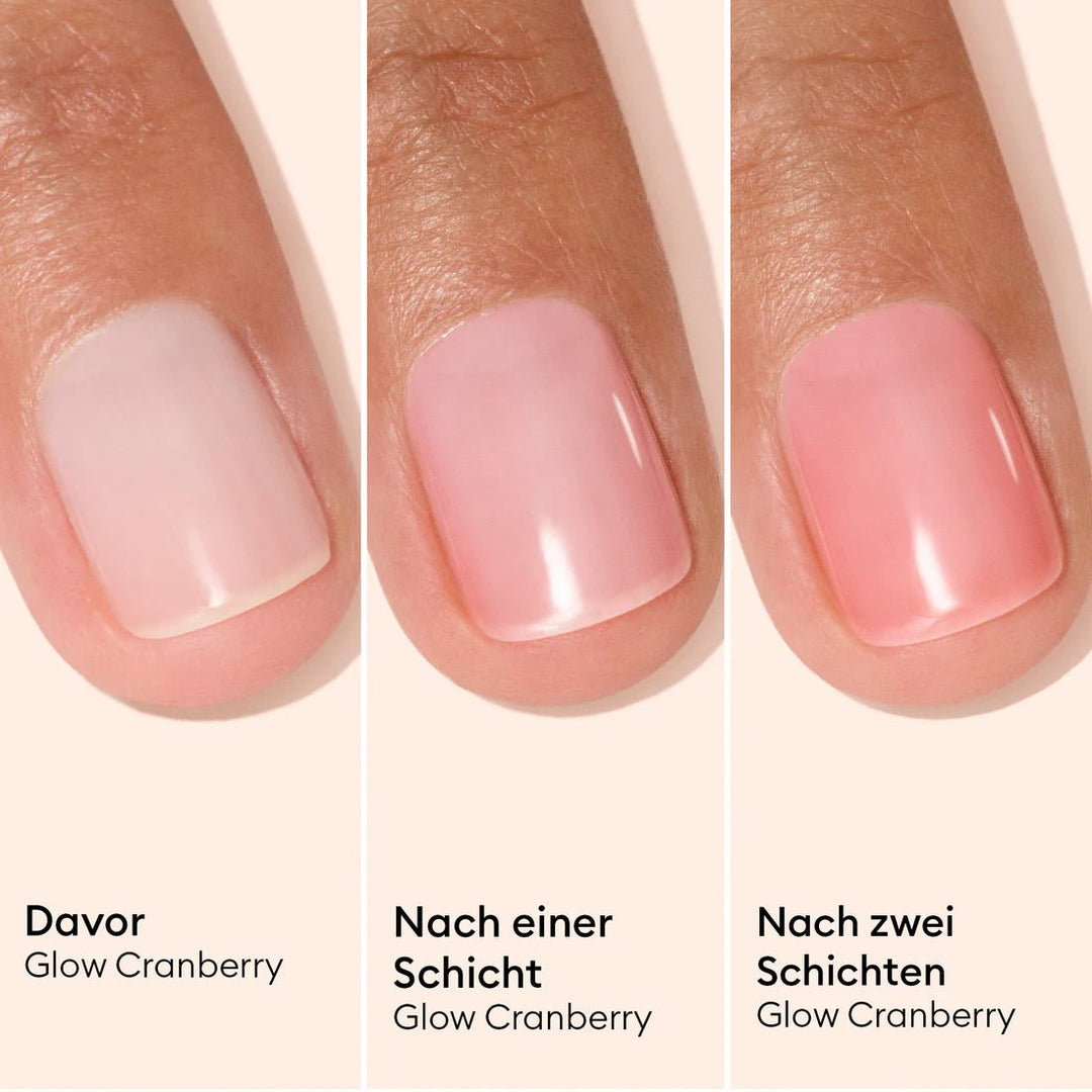 Active Glow Cranberry - davor danach
