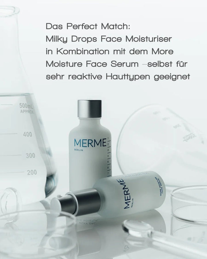 Merme Berlin Milky Drops Face Moisturiser - Kombination mit More Moisture Face Serum