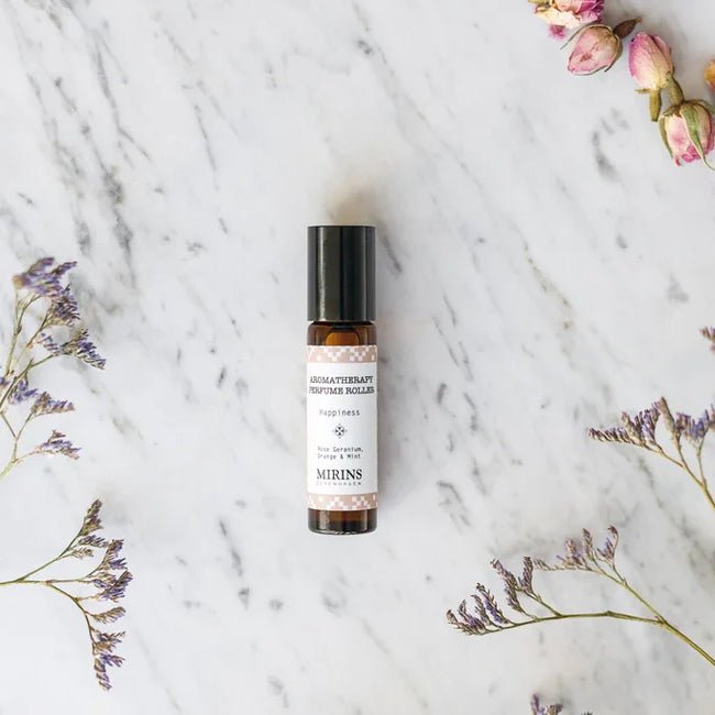 Perfume Roller Happiness - Rose Geranium, Orange & Mint - Mood