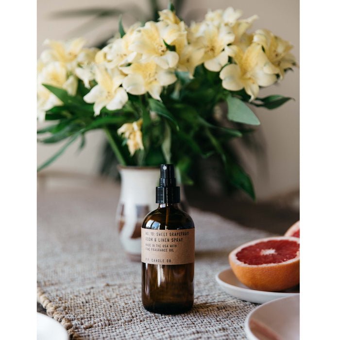 No. 10 Sweet Grapefruit Room & Linen Spray - Mood with flowers